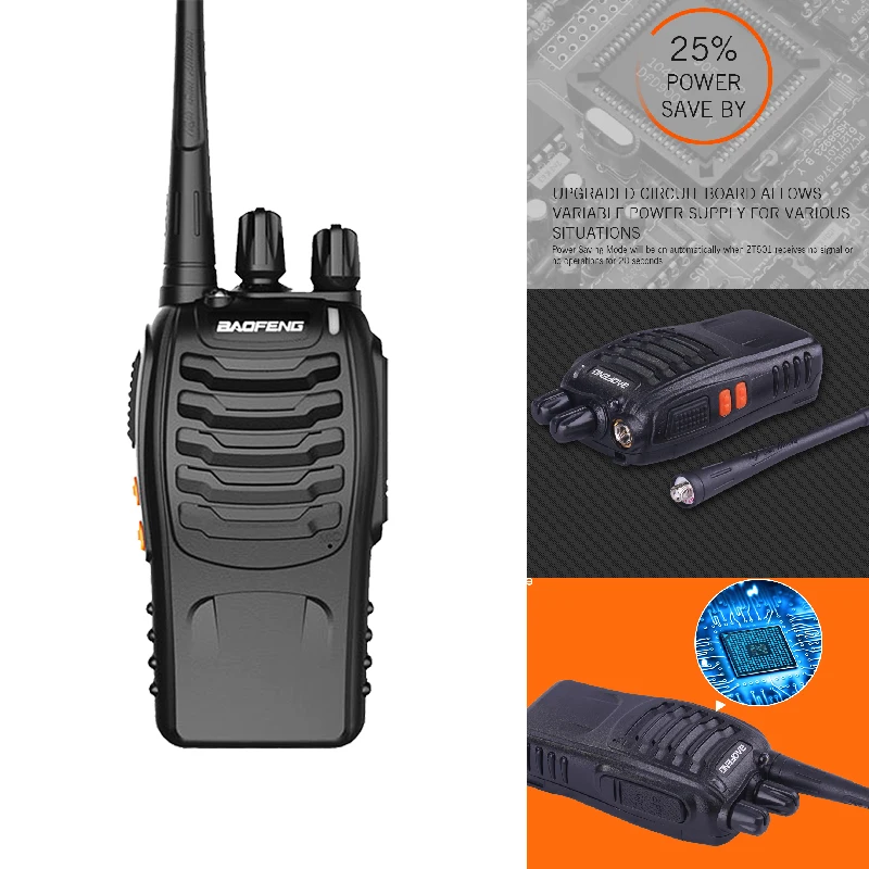 10 шт./лот Baofeng BF-888S портативная рация 5 Вт портативная рация bf 888s UHF 400-470MHz 16CH двухсторонний портативный трансивер Raio