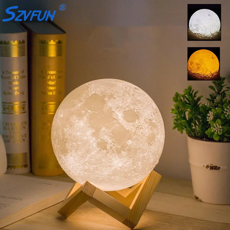 Lampara Luna 3D луна лампа ночник 2 вида цветов сменный сенсорный переключатель USB LED