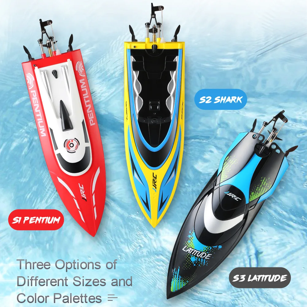 JJRC S1 S2 S3 RC лодка Скорость лодка 2,4 ГГц 2CH портативный мини-корабль с дистанционным управлением самоправые высокоскоростные игрушки 25 км/ч RC