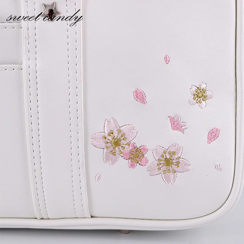 Sakura, японские студенческие сумки, сумки для старшеклассников, JK, Униформа, сумка унисекс, сумка на плечо, искусственная кожа, женская подвеска с бантом