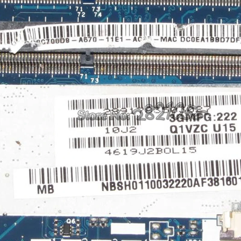 NOKOTION NBSH011003 NB. SH011.003 Q1VZC LA-8941P основная плата для ноутбука acer 756 материнская плата DDR3 Celeron 877 cpu