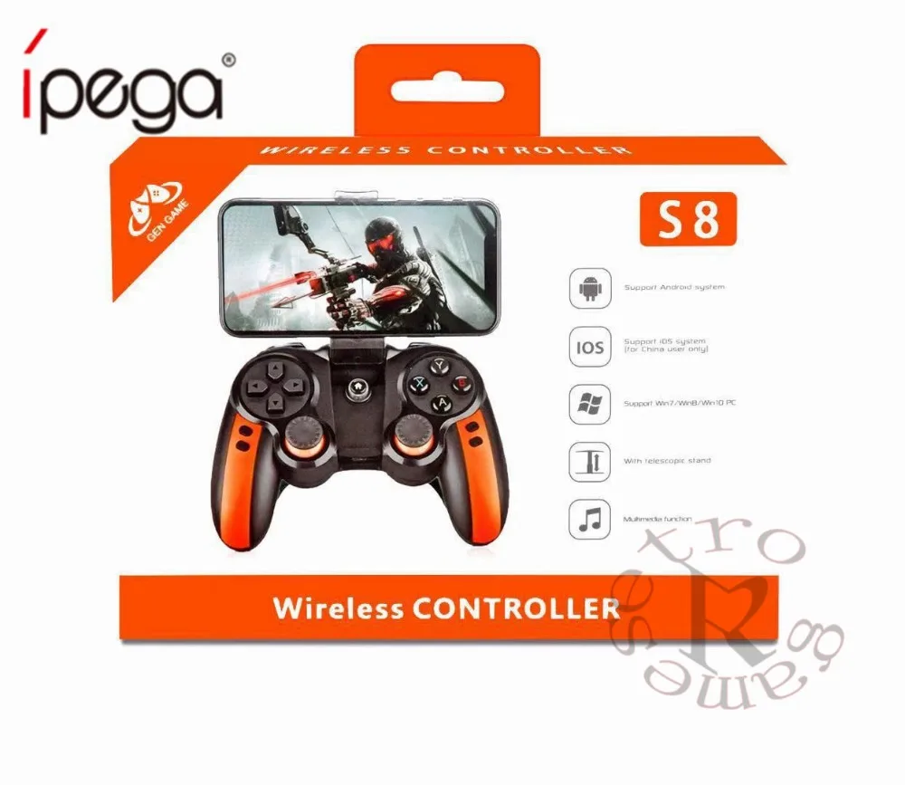 GEN GAME S8 Wireless Bluetooth Gamepad Controller With Phone Holder For Tablet Smartphone TV Box VR | Электроника