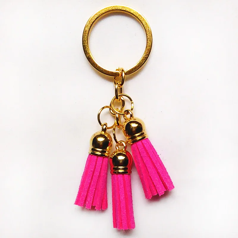 Модные Design прямоугольной формы из сверхтонкого волокна 3 брелоки с кисточками