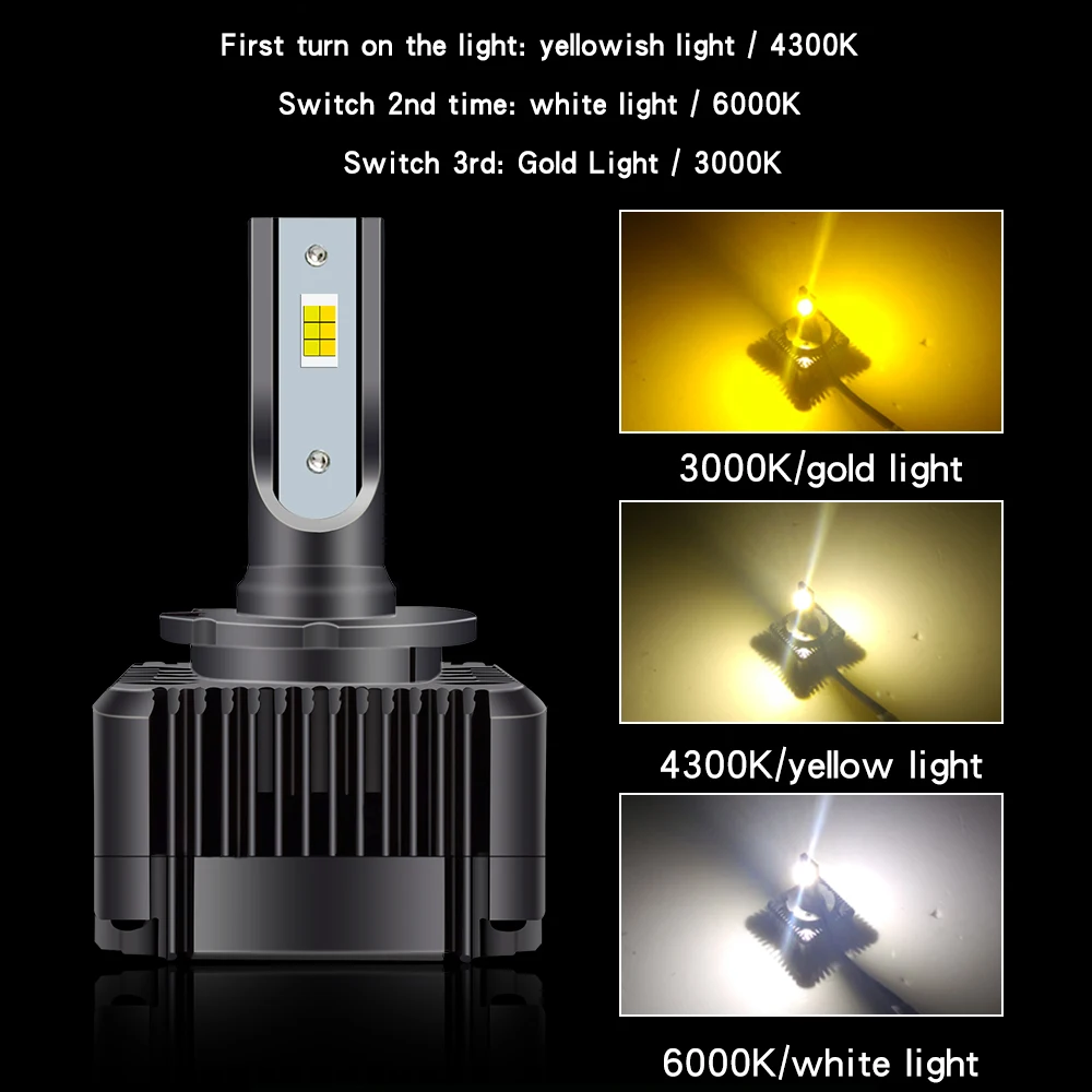 3 вида цветов 3000K 4300K 6000K D2S D2H D3S D3R D4S D1C D1R D1S Led для авто лампы Противотуманные фары