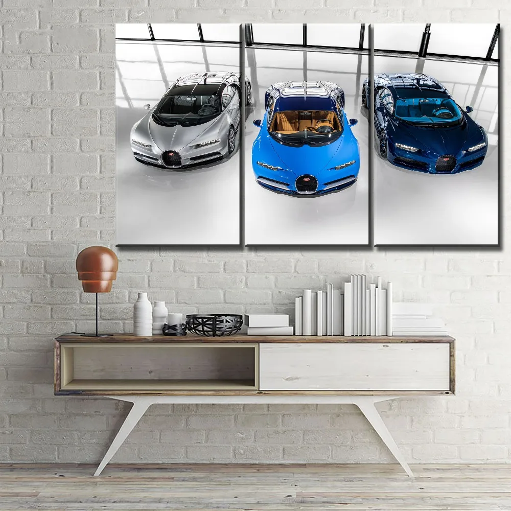 4 Панель Bugatti Chiron суперкар изображение современных офисов на стене декоративная