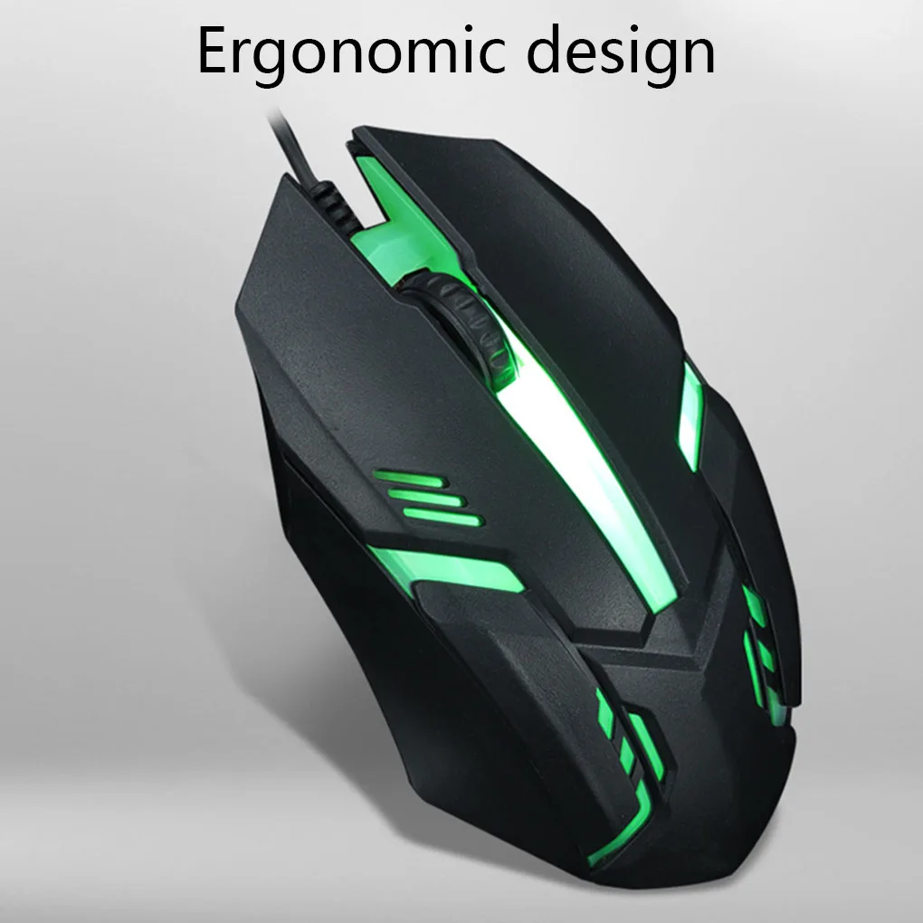 

Проводная игровая мышь для компьютера, USB геймерская мышь RGB светильник 1200 DPI, профессиональная Проводная игровая мышь для ноутбука