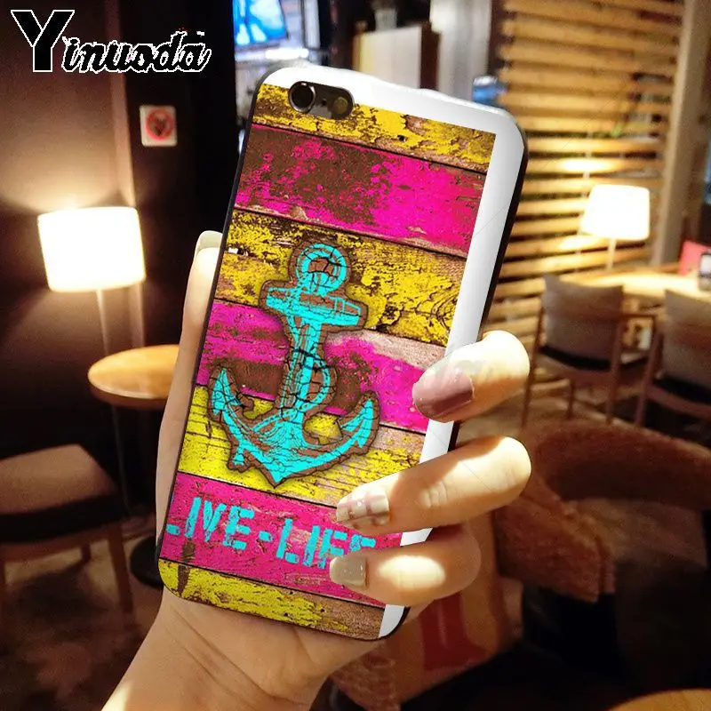 Yinuoda морской тату синяя лодка якорь искусство фото мягкий чехол для телефона iphone X