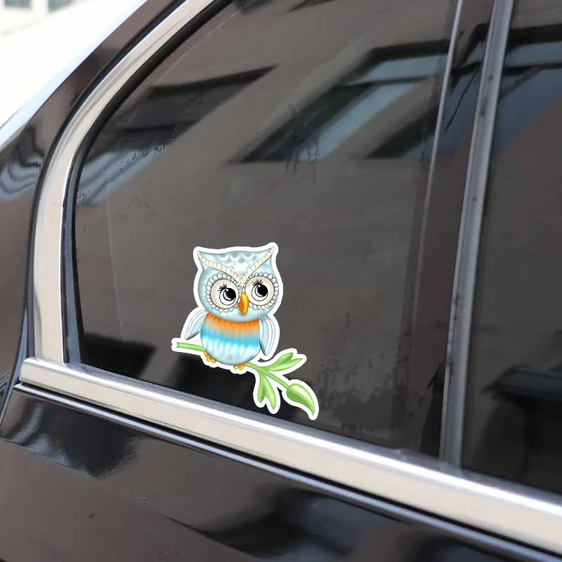 YJZT 11.8CM*12.4CM Hand Drawn Cute Owl PVC Window Decoration Car Sticker 11-01366 | Автомобили и мотоциклы