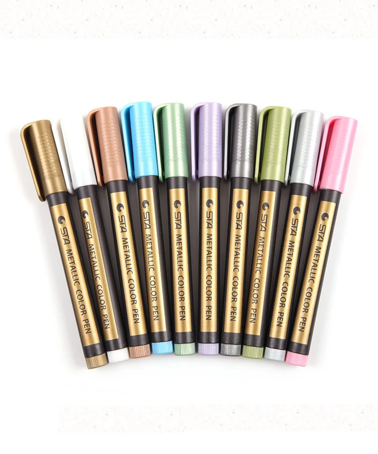 Металлический маркер сделай сам 10 цветов средний металлический Перманентный