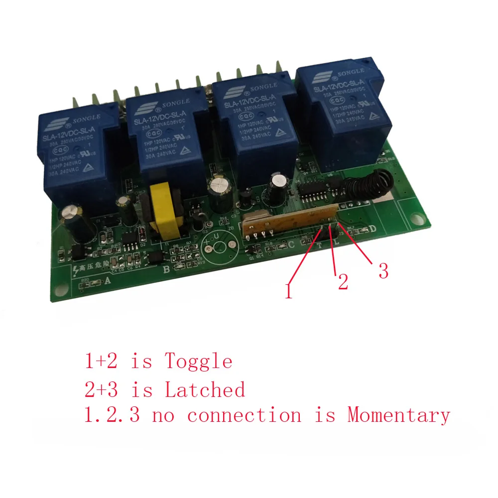 AC85-265V 4 CH 4CH RF Беспроводная лампа с дистанционным управлением радиоприемник