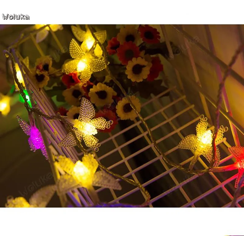 Уличная Водонепроницаемая гирлянда-фонарь лампа-бабочка для общежития