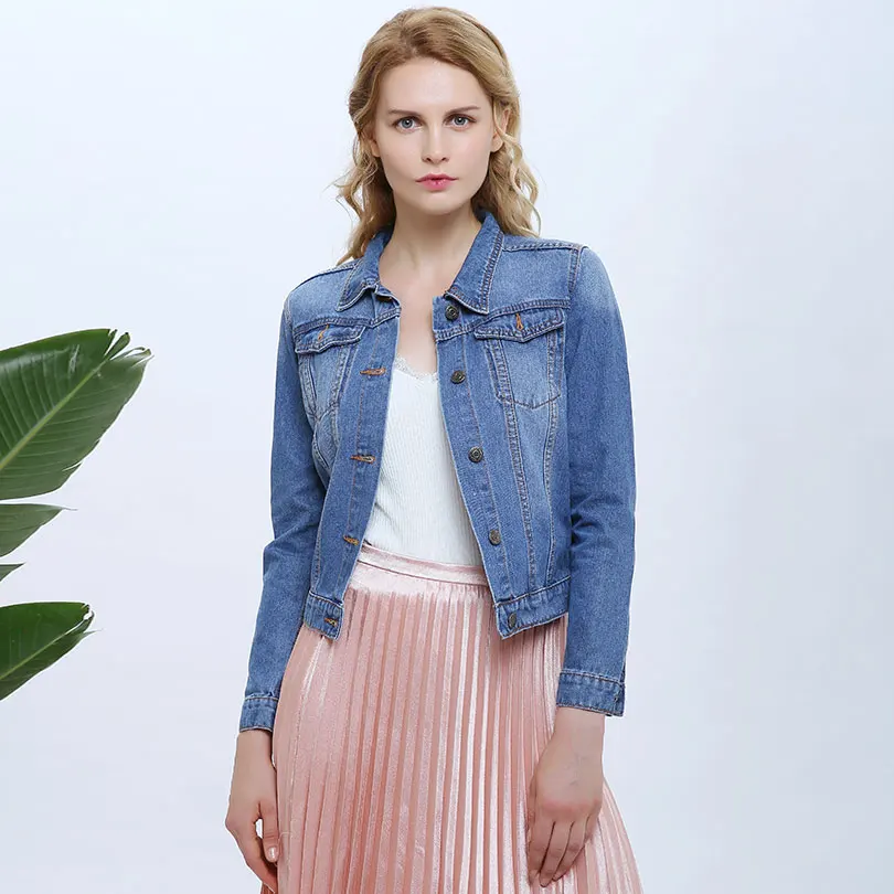Jeans Jacket Women Rainbow Embroidery Short Autumn Denim Coat Jaqueta Feminina | Женская одежда