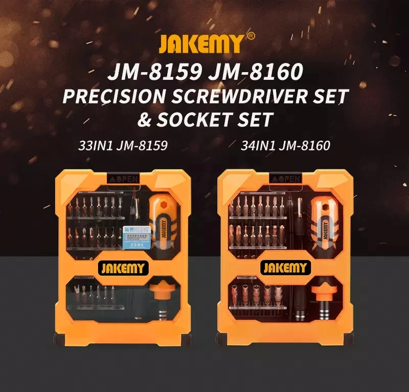 AKEMY JM-8160 33 в 1 JM-8159 34 в 1 многофункциональный инструмент для ремонта DIY Прецизионная отвертка Набор торцевых головок для ремонта электроники