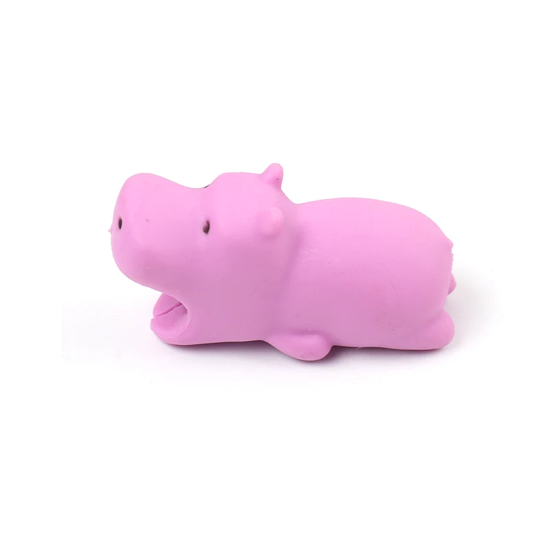 hippo Симпатичные защита для зарядки кабель USB Организатор зубастики для iphone кабель животных протектор кабель укус управления Шнур проволока заставка chompers - Цвет: hippo