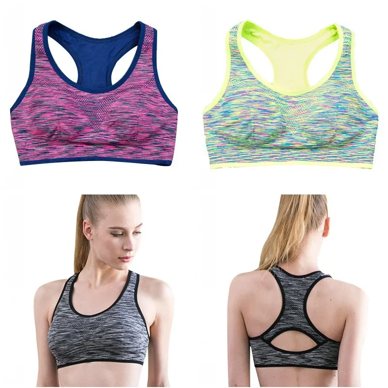 Новинка 2017 Женский спортивный жилет Быстросохнущий дышащий бюстгальтер для йоги