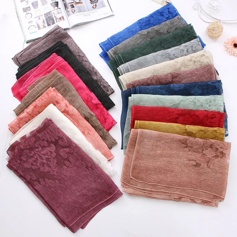 RUNMEIFA Новый стильный весенний женский ажурный шарф с цветами и облаками