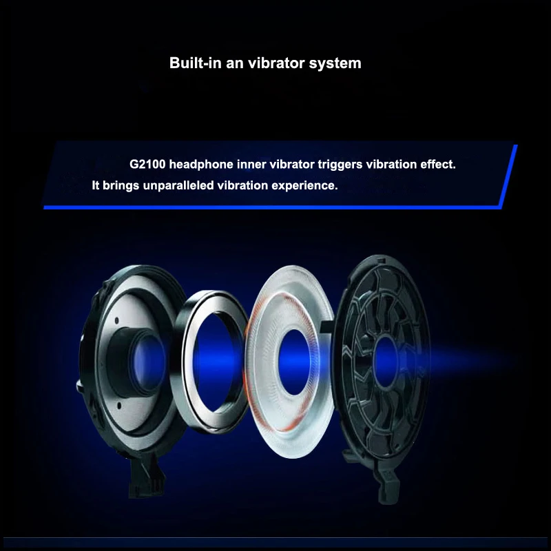 KOTION EACH G2100 Игровые наушники с функцией вибрации профессиональная стерео басовая