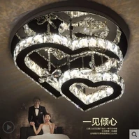 crystal lamp atmosphere love heart shaped energy saving lamp bedroom wedding room master bedroom restaurant ceiling lamp