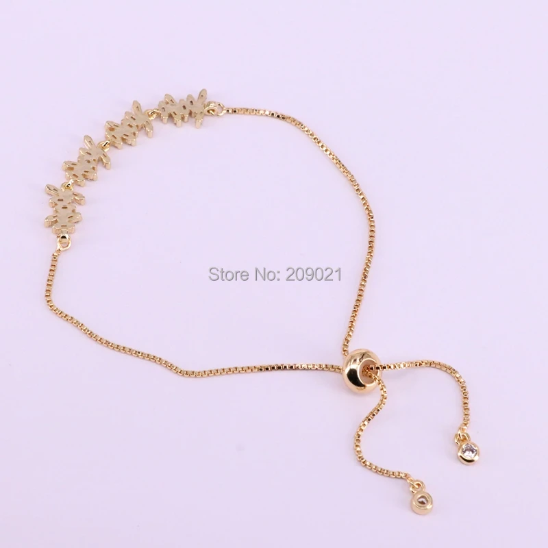 10Pcs Fashion Micro Pave Crystal Long Connector Bracelet For Women Adjustable Bracelets Jewelry | Украшения и аксессуары