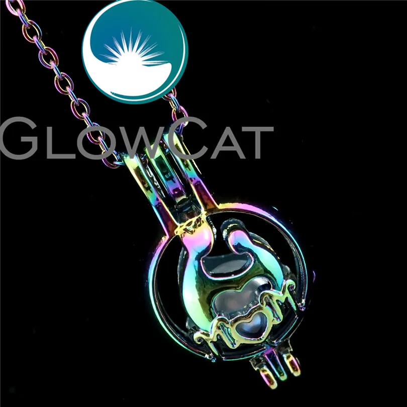 GLOWCAT R-C561 Радуга Цвет одинаковые комплекты для мамы с бусинками в виде сердца