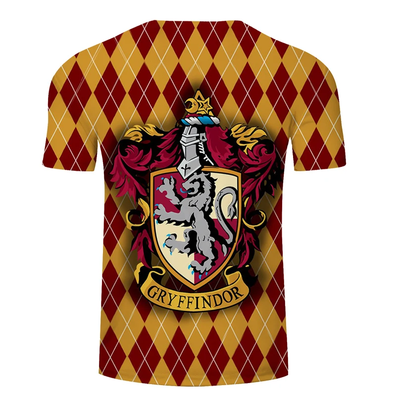 Мужская футболка Hufflepuff с 3D принтом из фильма, Мужская футболка, повседневная Летняя мужская футболка с коротким рукавом, брендовая мужская футболка с круглым вырезом и изображением медведя из мультфильма «зверотоп»