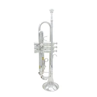 high quality trumpet bb b flat durable brass trumpet with a silver plated mouthpiece a pair of gloves and exquisite gig bag