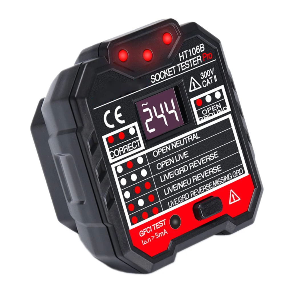 Портативный автоматический тестер для розеток детектор напряжения цепи с