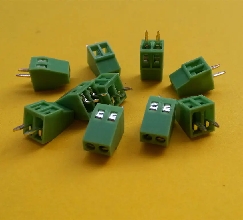 20 шт 2 полюса/2 Pin 54 мм/0 1 "PCB Универсальный винтовой клеммный блок разъем|2 pole|screw