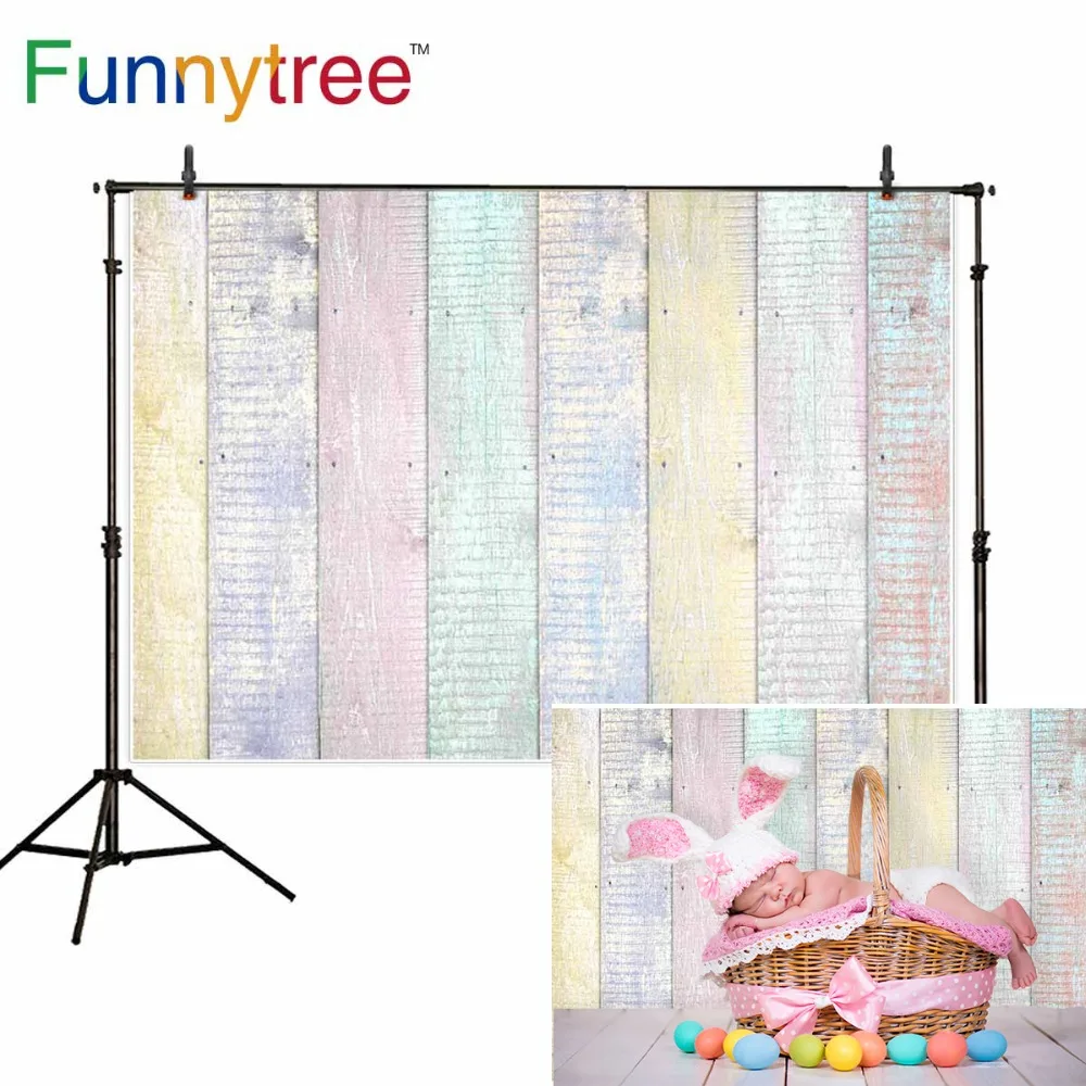 Фон для фотосъемки Funnytree коричневый белый деревянный маленький размер Виниловый