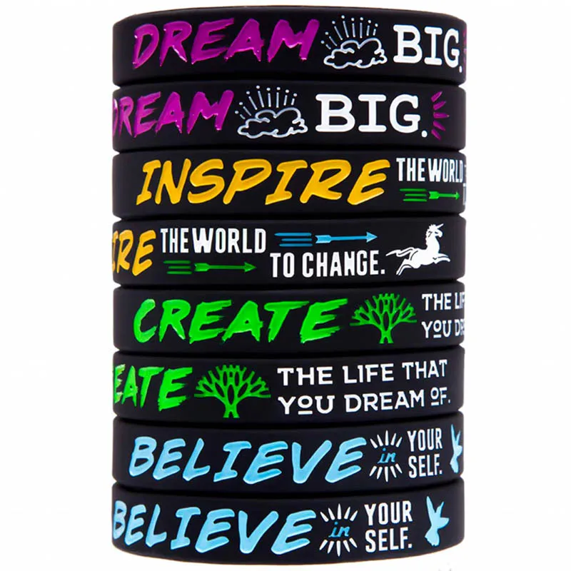 1 шт. Dream Inspire Create верьте вдохновляющие браслеты мотивационные сообщения