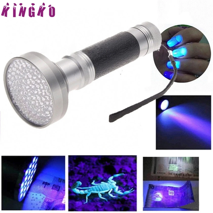 Высокое качество 100 LED UV Blacklight Scorpion фонарик супер яркий свет обнаружения
