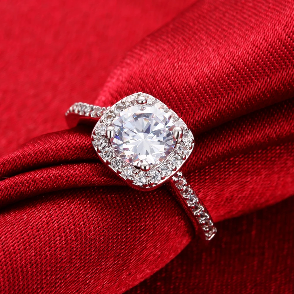 Обручальные кольца золотого цвета для женщин квадратные украшения Bague Bijoux Femme