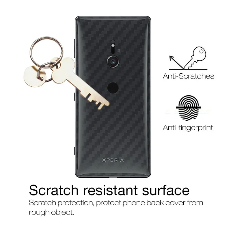 5 шт./лот 3D карбоновая защитная пленка на заднюю панель для sony Xperia XA2 XZ2 XA1 XZ XZ1 XZS XA X Compact Ultra Premium Plus защитная пленка