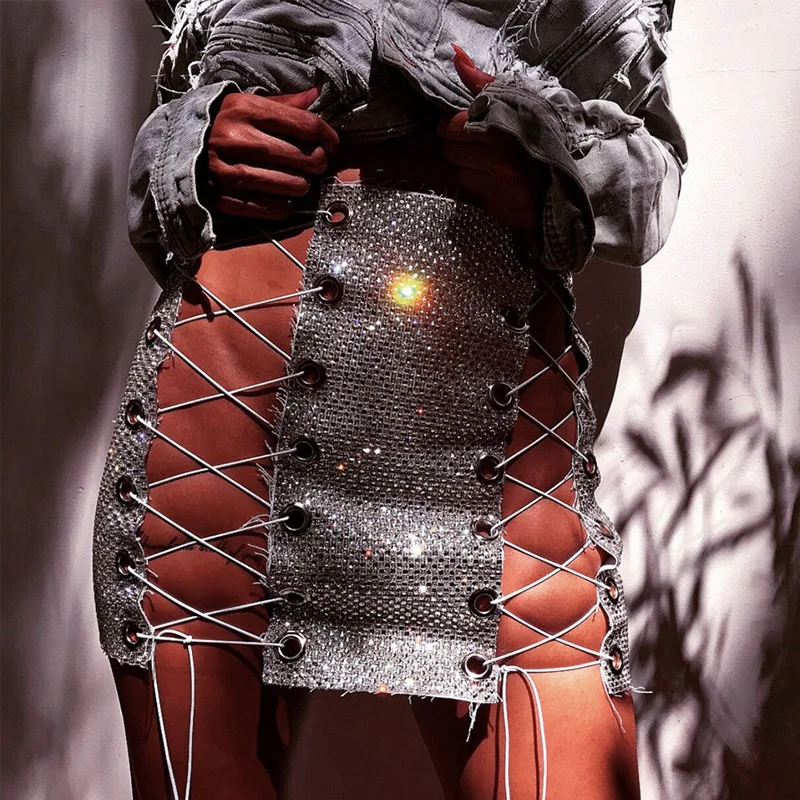 Как ромашка Кружево до повязки кожа Юбки для женщин Женская мода выдалбливают