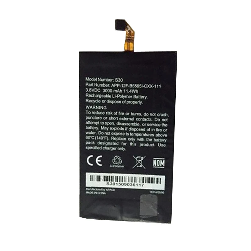 Аккумулятор 3000 мАч для CAT S30 S50 S60 APP-12F-B55951-CXX-111 CUBA-BL00-S50-000 | Мобильные телефоны и