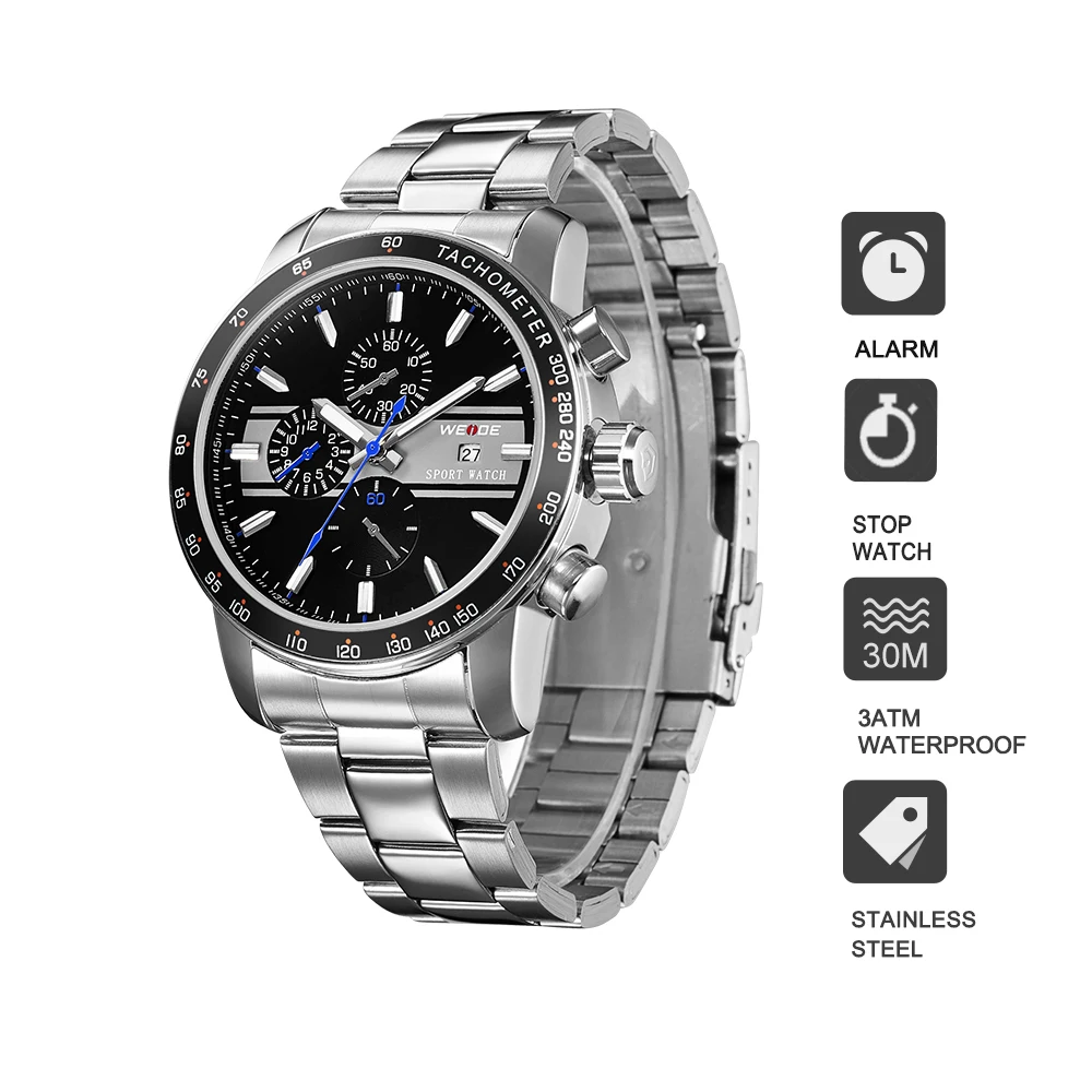 WEIDE 2017 Топ кварцевые спортивные наручные часы повседневное Подлинная роль
