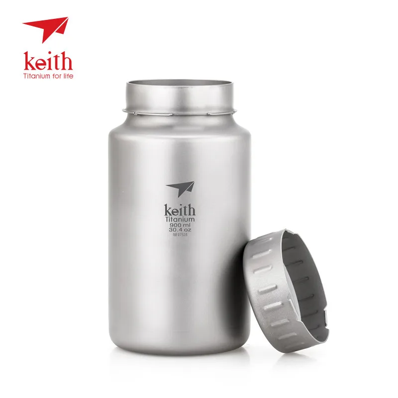 Keith armored чистый титановый чайник с широким горлышком спортивная Большая емкость