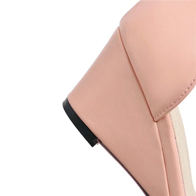 Сандалии женские на танкетке 6 см повседневные босоножки из искусственной кожи с