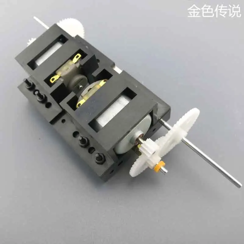 C2A gear box reducer DIY science &amp technology small production car motor dual drive assembly toy for Office teaching 1:20 |