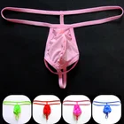 2019 Горячие мужские стринги нейлон с низкой посадкой прозрачный мужские тонкие молочные шелковые мужские s карманы для пениса нижнее белье бандаж Гей Нижнее белье