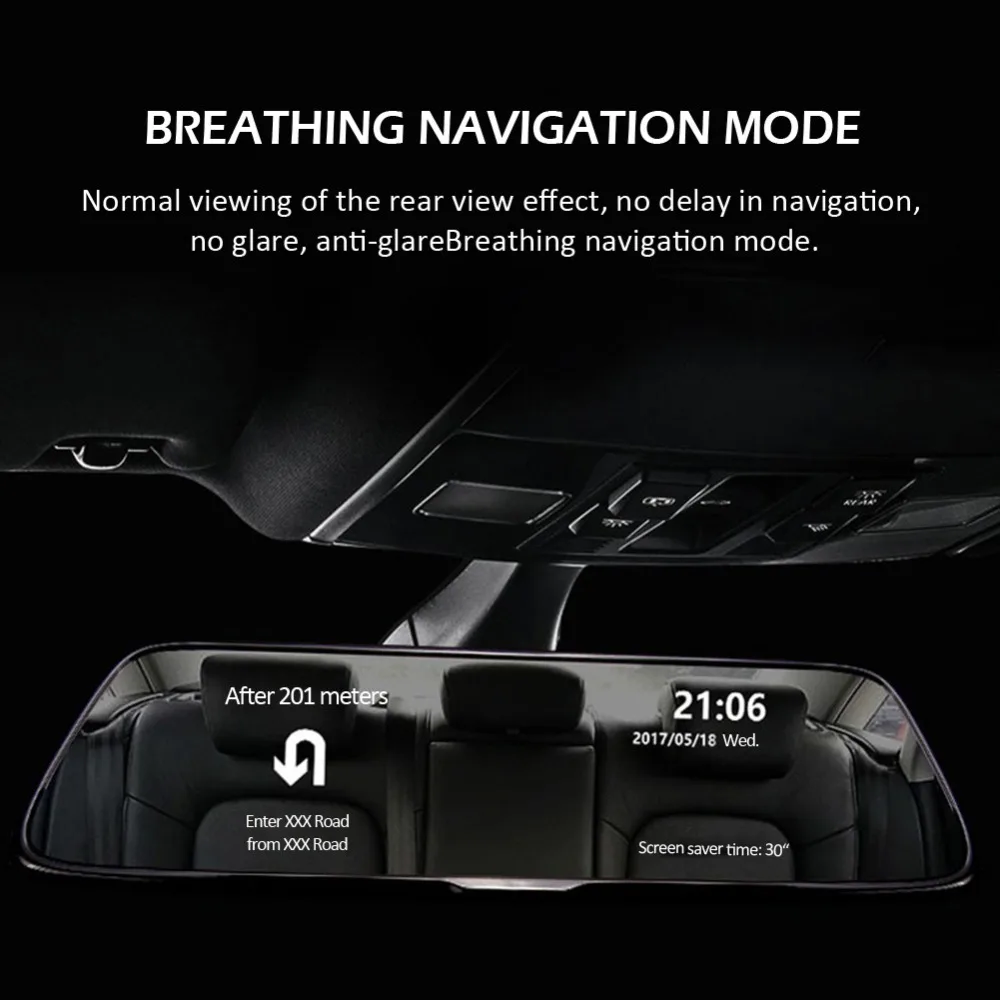AZGIANT 8 дюймов 4G полный экран Автомобильный видеорегистратор Запись HD 1080P видео