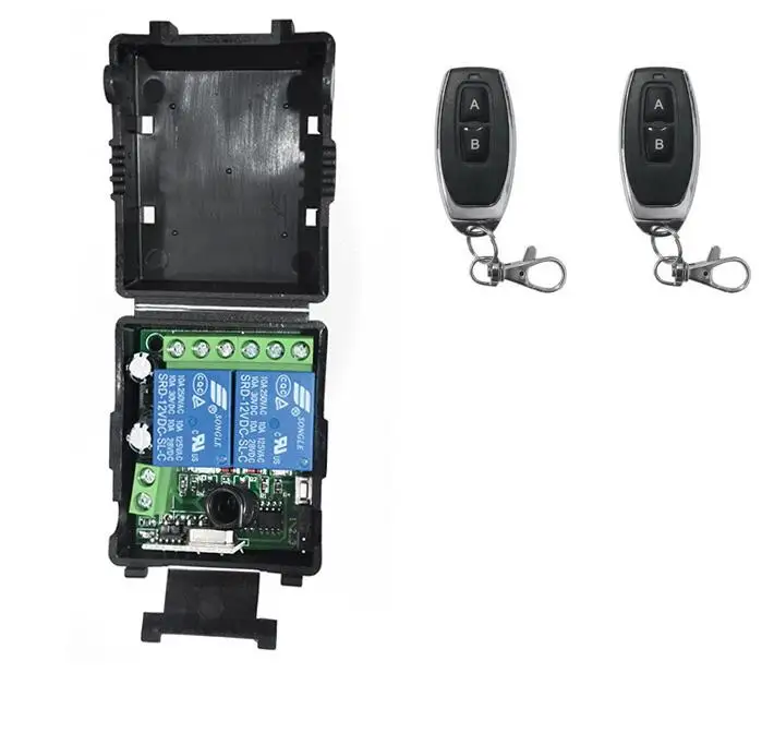 DC 12 v 10A 2CH мини беспроводной пульт дистанционного управления переключатель 2 канала интеллигентая(ый) семейная система управления светильник Светодиодный прожектор, светодиодные стены нагрузки - Цвет: ADD 2PCS REMOTE