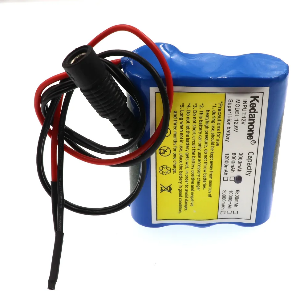 2018 Kedanone 12V3000 DC 12v 3000 mAh li-lon DC12V Super Bateria перезаряжаемая + зарядное устройство AC explos-prova