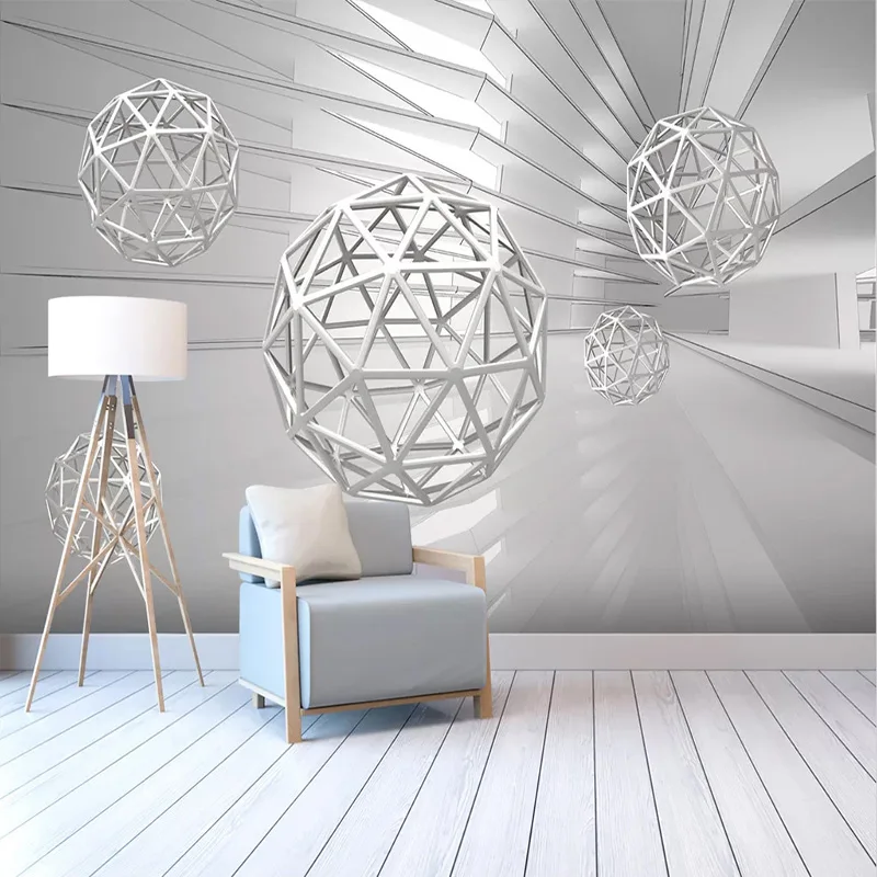 Фотообои 3D стерео абстрактные космические сферы настенная бумага для гостиной