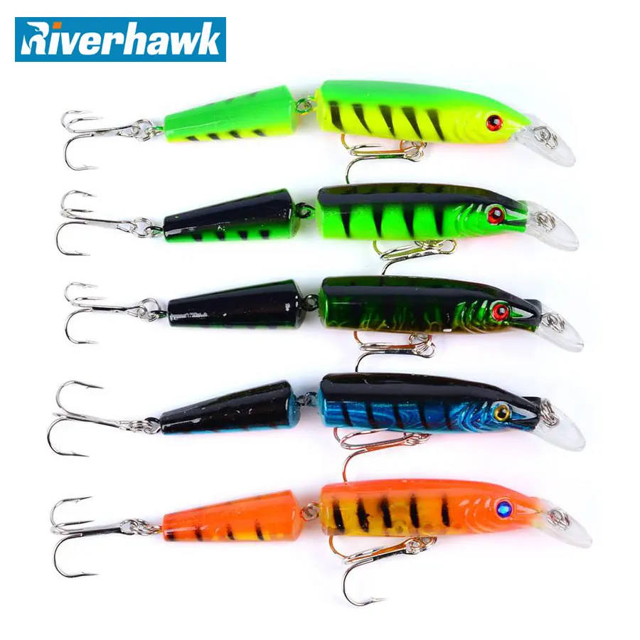 RiverHawk 2016 хорошая приманка для рыбалки minnow 5 шт. качественная профессиональная 10 см