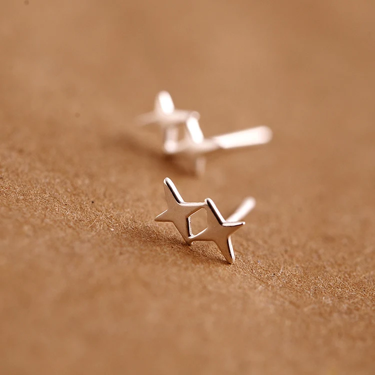 Женские серьги-гвоздики из стерлингового серебра 925 пробы | Украшения и