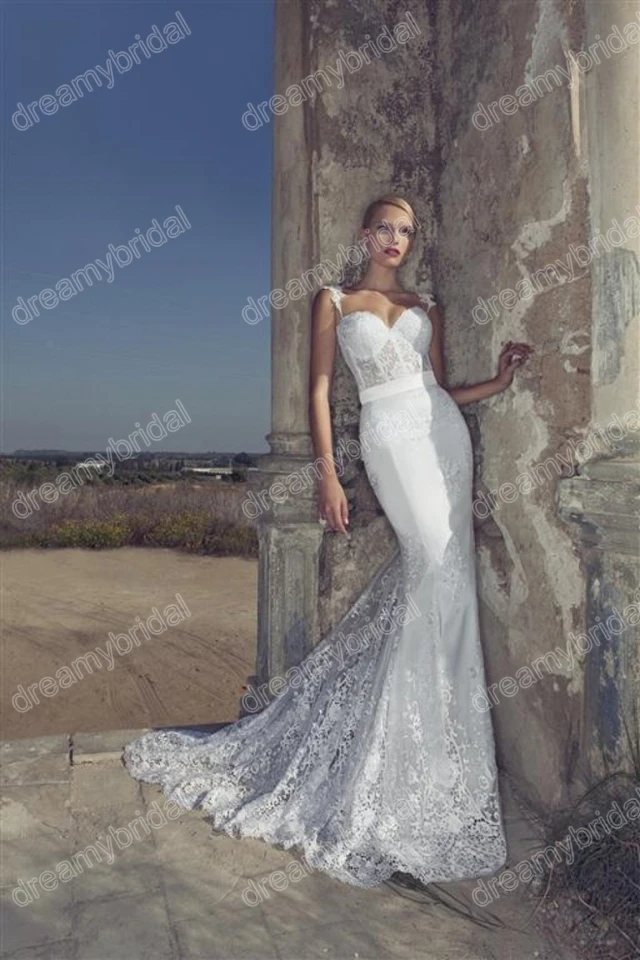 Sexy sweetheart Vintage Mermaid lace wedding dresses Spaghetti straps bridal gowns 2013 Custom made RD1302 | Свадьбы и торжества