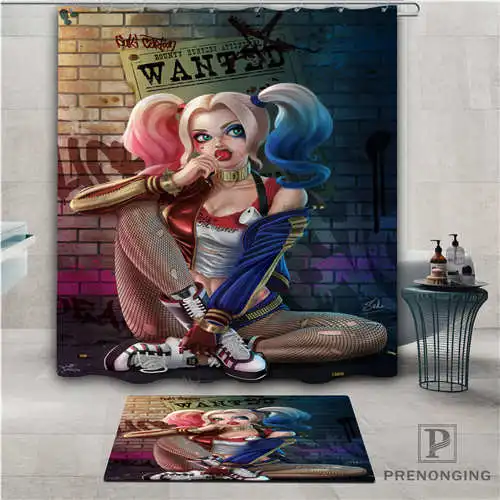 На заказ fantasy_harley_quinn водостойкая занавеска для душа коврик дома ванной комнаты