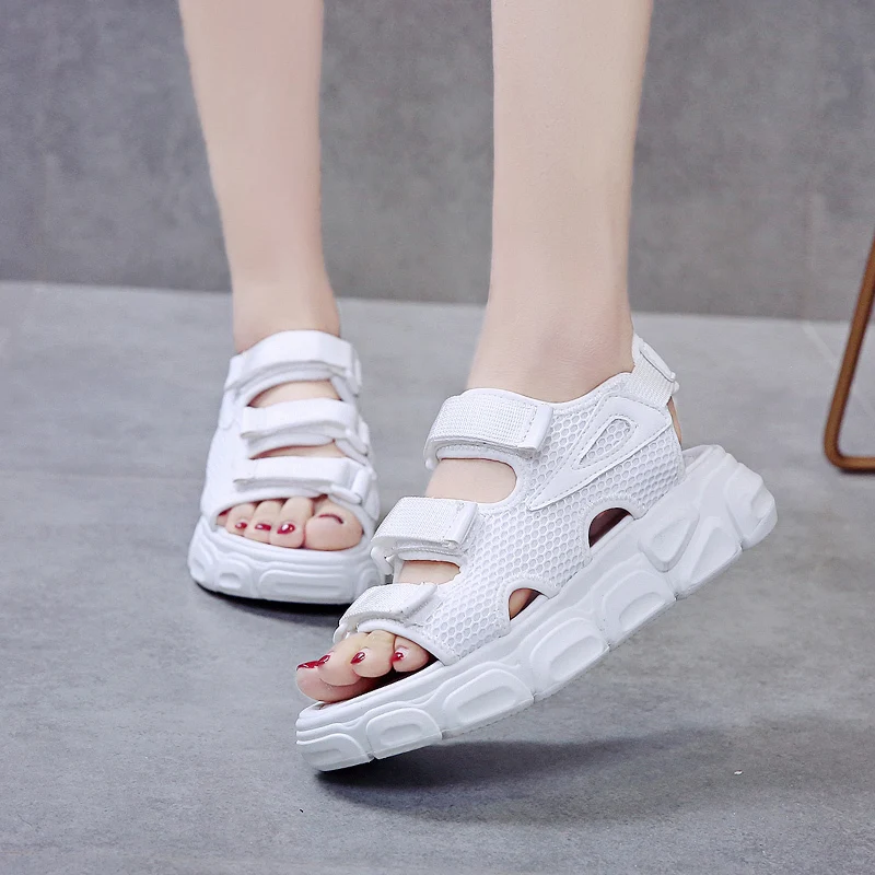 2019 г. Новая обувь женские сандалии летние сандалии-гладиаторы леопардовая для