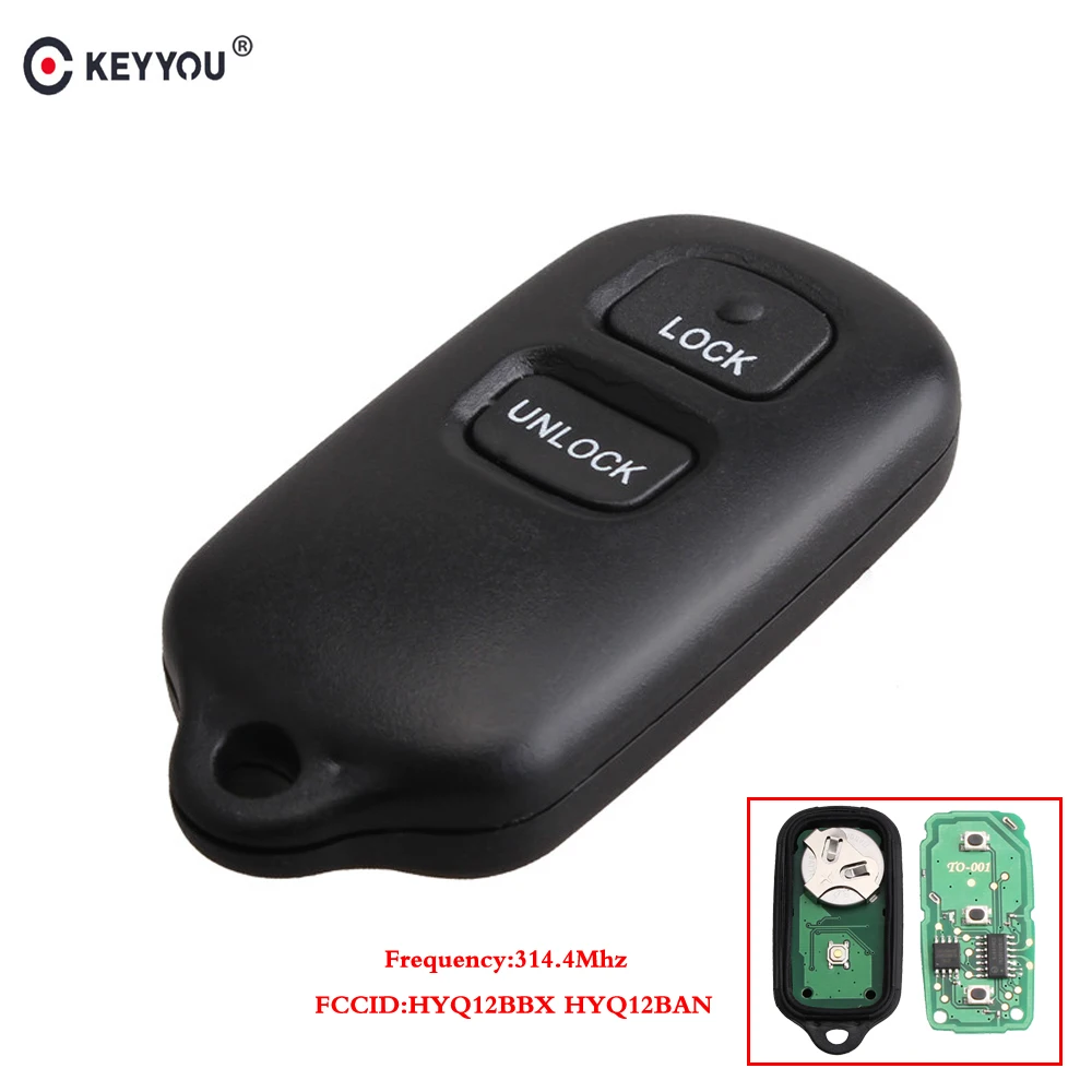 KEYYOU 2 кнопки дистанционного ключа автомобиля для Toyota Celica Echo FJ Cruiser Highlander Prius RAV4 Tacoma